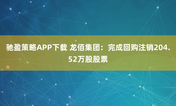 驰盈策略APP下载 龙佰集团：完成回购注销204.52万股股票