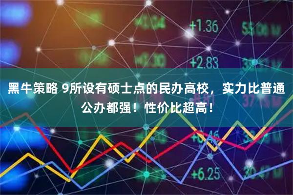 黑牛策略 9所设有硕士点的民办高校，实力比普通公办都强！性价比超高！