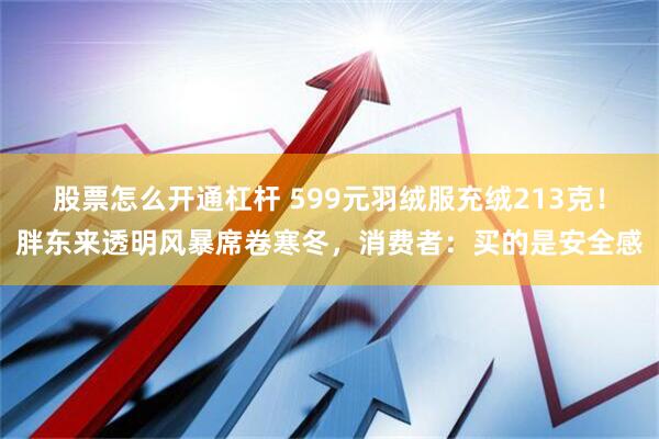 股票怎么开通杠杆 599元羽绒服充绒213克！胖东来透明风暴席卷寒冬，消费者：买的是安全感